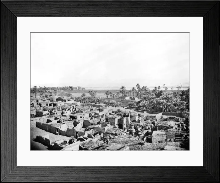 Framed Print : Village at Karnak, Nubia, Egypt, 1887. Artist: Henri Bechard Framed Print : Village at Karnak, Nubia, Egypt, 1887. Artist: Henri Bechard