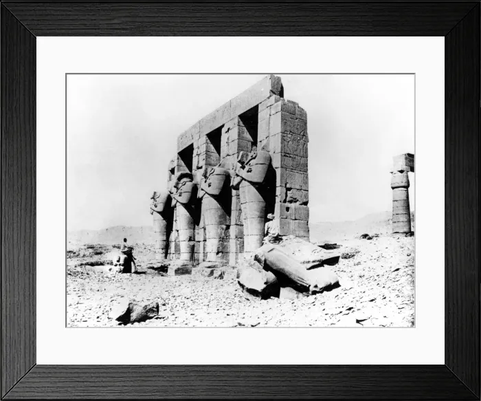 Framed Print : Temple ruins, Nubia, Egypt, 1887. Artist: Henri Bechard Framed Print : Temple ruins, Nubia, Egypt, 1887. Artist: Henri Bechard