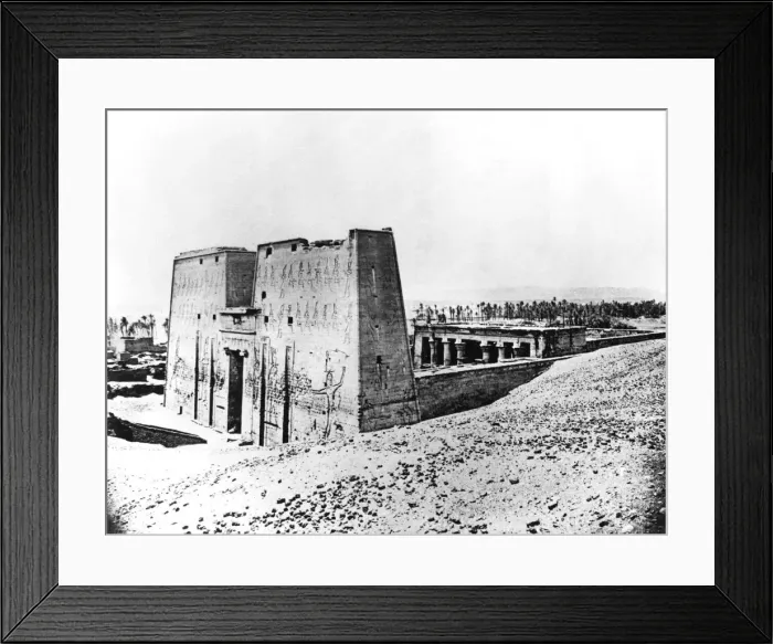Framed Print : Edfu, Nubia, Egypt, 1887. Artist: Henri Bechard Framed Print : Edfu, Nubia, Egypt, 1887. Artist: Henri Bechard