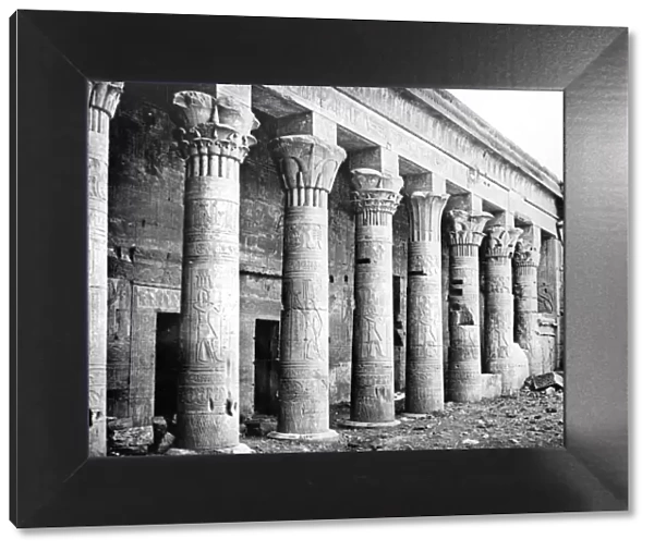 Eastern columns, Temple of Isis, Philae, Nubia, Egypt, 1887. Artist: Henri Bechard