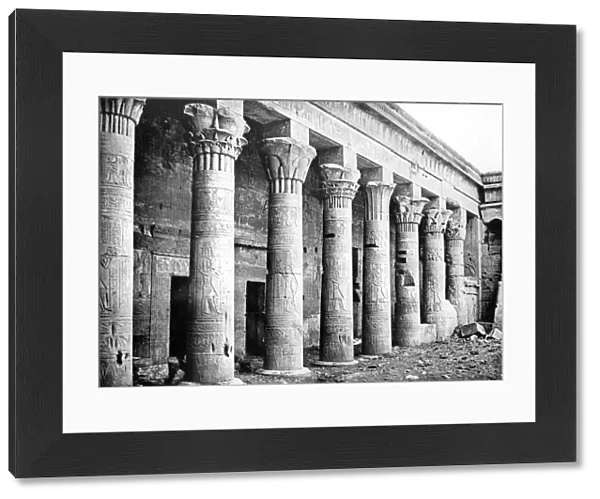 Eastern columns, Temple of Isis, Philae, Nubia, Egypt, 1887. Artist: Henri Bechard