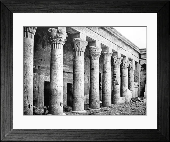 Framed Print : Eastern columns, Temple of Isis, Philae, Nubia, Egypt, 1887. Artist: Henri Bechard Framed Print : Eastern columns, Temple of Isis, Philae, Nubia, Egypt, 1887. Artist: Henri Bechard