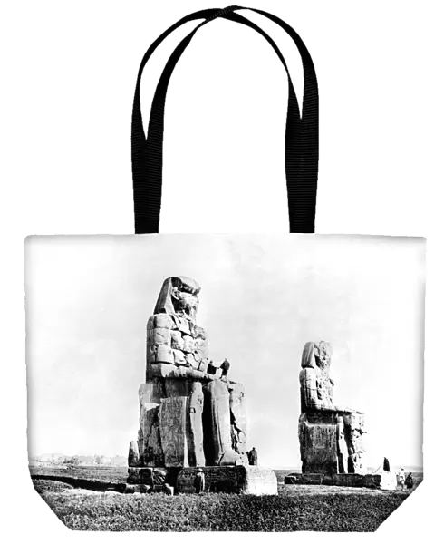 The Colossi of Memnon, Thebes, Nubia, Egypt, 1887. Artist: Henri Bechard