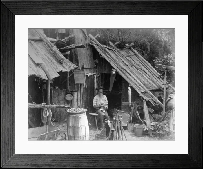 Framed Print : Prospector, Gippsland, Victoria, Australia, 1886 Framed Print : Prospector, Gippsland, Victoria, Australia, 1886
