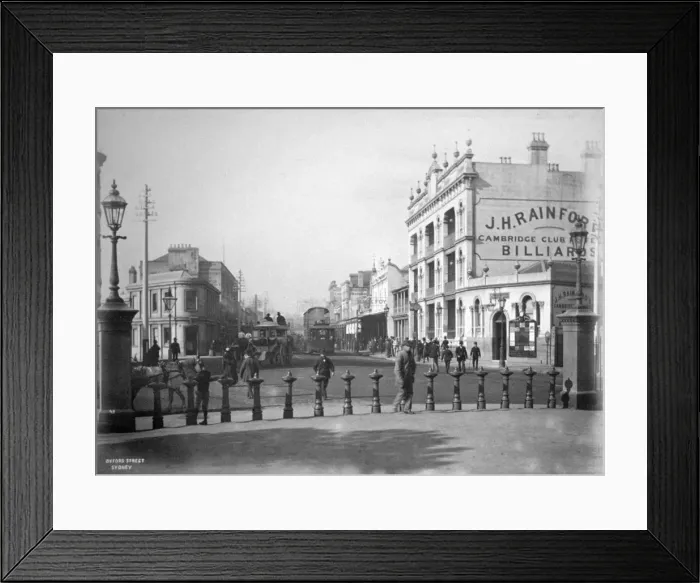 Framed Print : Oxford Street, Sydney, New South Wales, Australia, c1885 Framed Print : Oxford Street, Sydney, New South Wales, Australia, c1885