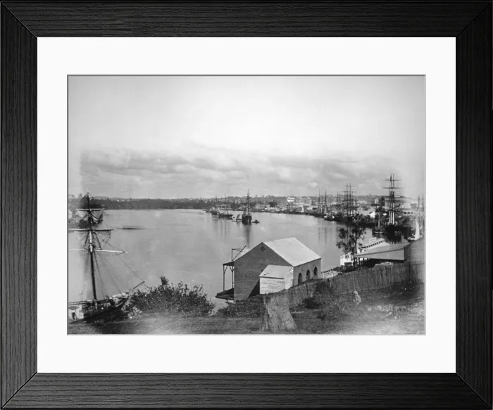 Framed Print : Brisbane River, south-east Queensland, Australia, 1870-1880 Framed Print : Brisbane River, south-east Queensland, Australia, 1870-1880