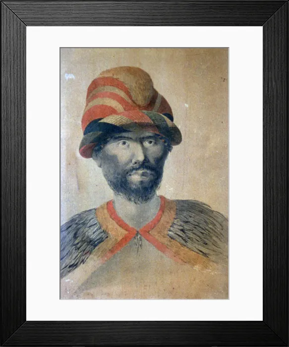 Framed Print : Hawaiian, 18th century. Artist: John Webber Framed Print : Hawaiian, 18th century. Artist: John Webber