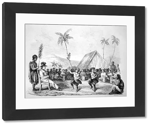 Dance of the Two Children, Hawaii, 19th century. Artist: Ellis