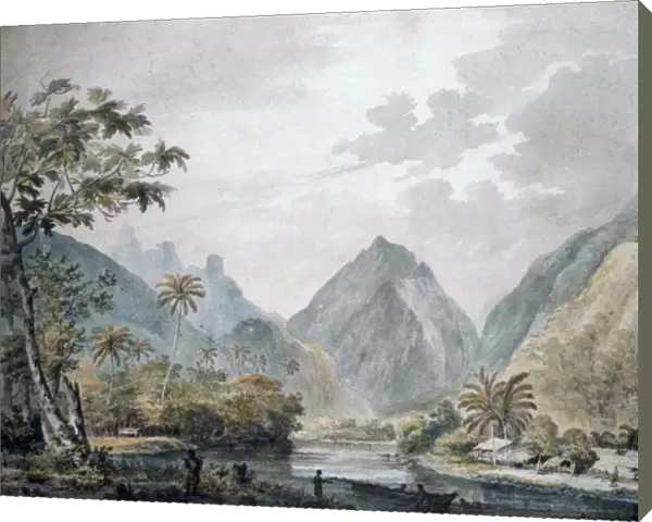 View of Vaitepiha Valley, Tahiti, 1777. Artist: John Webber