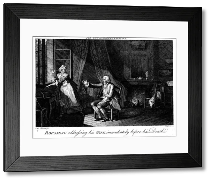 Framed Print : Jean Jacques Rousseau (1712-1778), French Enlightenment philosopher and educationalist. Artist: Walker