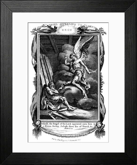 Framed Print : Josephs dream: Behold, the Angel of the Lord appeared unto him in a dream, 1804 Framed Print : Josephs dream: Behold, the Angel of the Lord appeared unto him in a dream, 1804