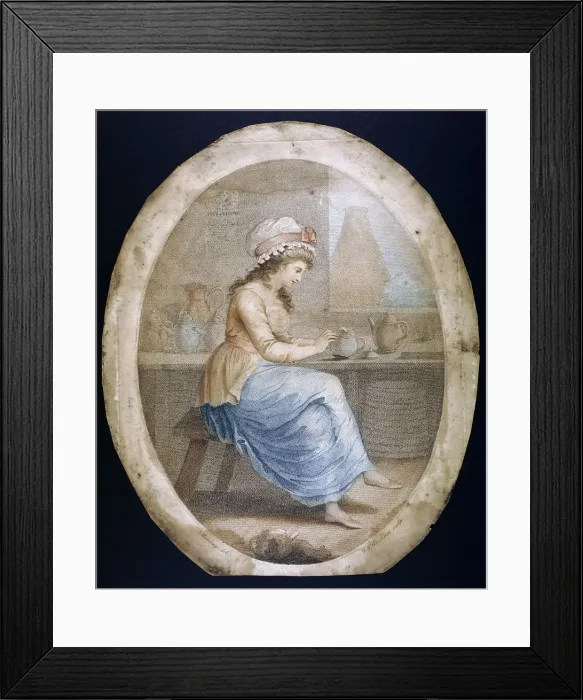 Framed Print : The Staffordshire Girl, late 18th-early 19th century. Artist: WN Gardner
