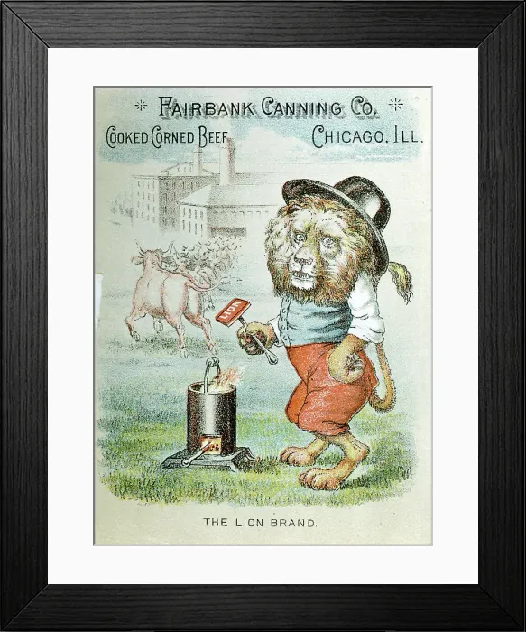 Framed Print : Trade card for the Fairbank Canning Company, Chicago, Illinois, c1890 Framed Print : Trade card for the Fairbank Canning Company, Chicago, Illinois, c1890