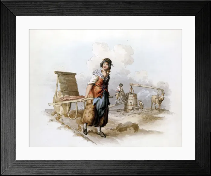 Framed Print : Brickfield, 1808. Artist: William Henry Pyne Framed Print : Brickfield, 1808. Artist: William Henry Pyne