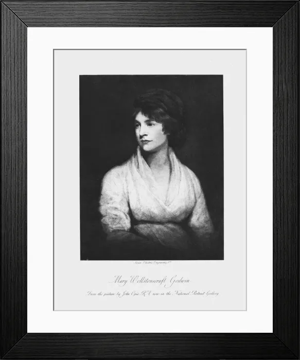 Framed Print : Mary Wollstonecraft, 18th century Anglo-Irish writer and feminist. Artist: Swan Electric Engraving Company Framed Print : Mary Wollstonecraft, 18th century Anglo-Irish writer and feminist. Artist: Swan Electric Engraving Company
