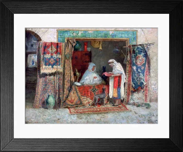 Framed Print : Carpet Merchant, c1870-1913. Artist: Addison Thomas Millar Framed Print : Carpet Merchant, c1870-1913. Artist: Addison Thomas Millar