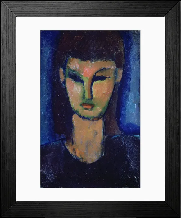 Framed Print : Young Woman, c1910. Artist: Amadeo Modigliani Framed Print : Young Woman, c1910. Artist: Amadeo Modigliani