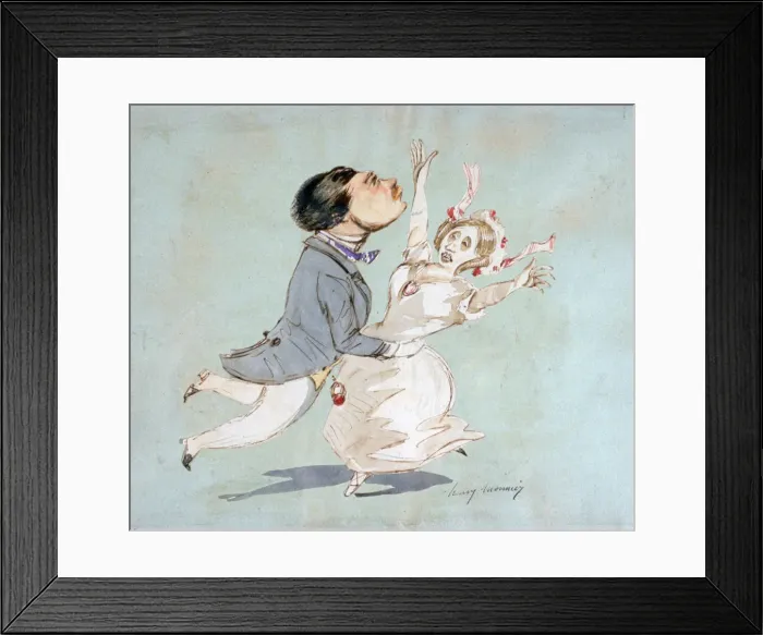 Framed Print : A Couple, c1825-1877. Artist: Henry Bonaventure Monnier Framed Print : A Couple, c1825-1877. Artist: Henry Bonaventure Monnier