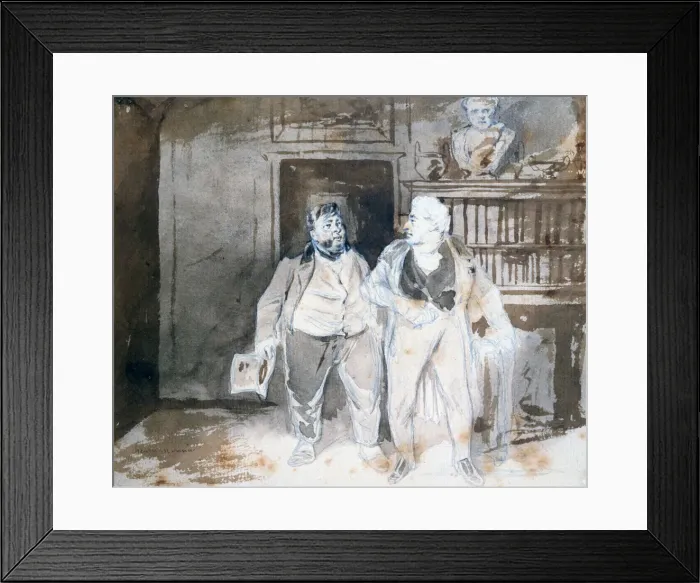 Framed Print : Two Characters, c1825-1877. Artist: Henry Bonaventure Monnier
