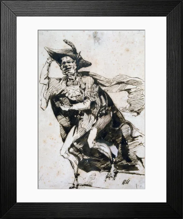 Framed Print : Basile, c1825-1877. Artist: Henry Bonaventure Monnier Framed Print : Basile, c1825-1877. Artist: Henry Bonaventure Monnier