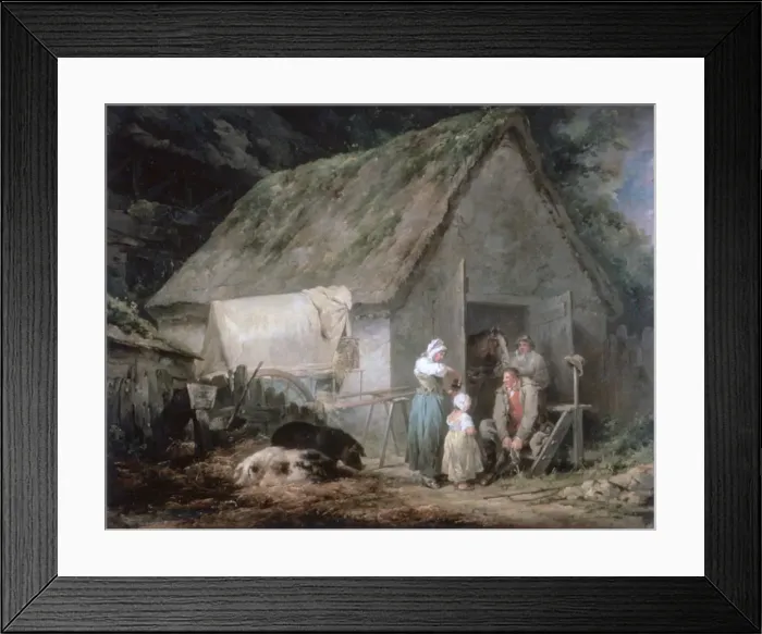 Framed Print : Morning: Higglers Preparing for Market, 1791. Artist: George Morland Framed Print : Morning: Higglers Preparing for Market, 1791. Artist: George Morland