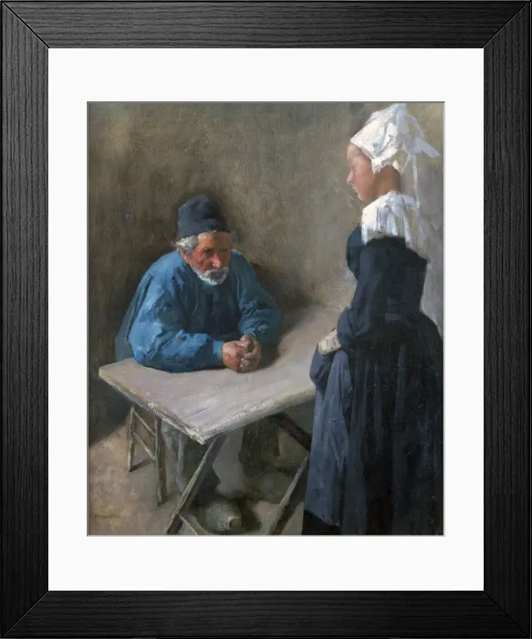 Framed Print : The Engagement of the Maidservant, c1864-1900. Artist: Mihaly Munkacsy Framed Print : The Engagement of the Maidservant, c1864-1900. Artist: Mihaly Munkacsy