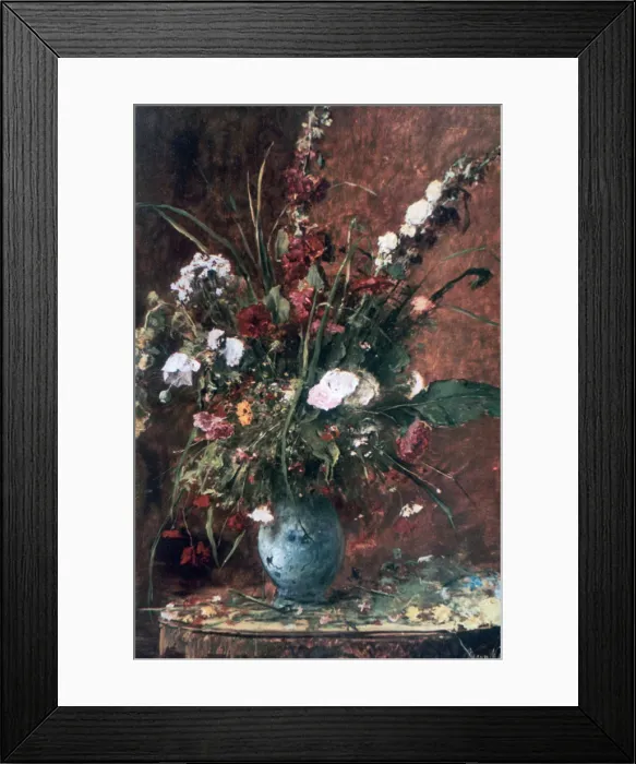 Framed Print : Great Flower Still Life, 1881. Artist: Mihaly Munkacsy Framed Print : Great Flower Still Life, 1881. Artist: Mihaly Munkacsy