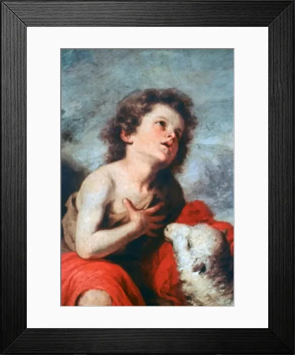 Framed Print : St John the Baptist as a Child, c1665. Artist: Bartolome Esteban Murillo Framed Print : St John the Baptist as a Child, c1665. Artist: Bartolome Esteban Murillo