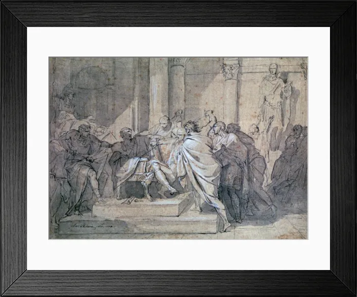 Framed Print : Assassination of Julius Caesar, c1749-1821. Artist: Laurent Pecheux Framed Print : Assassination of Julius Caesar, c1749-1821. Artist: Laurent Pecheux