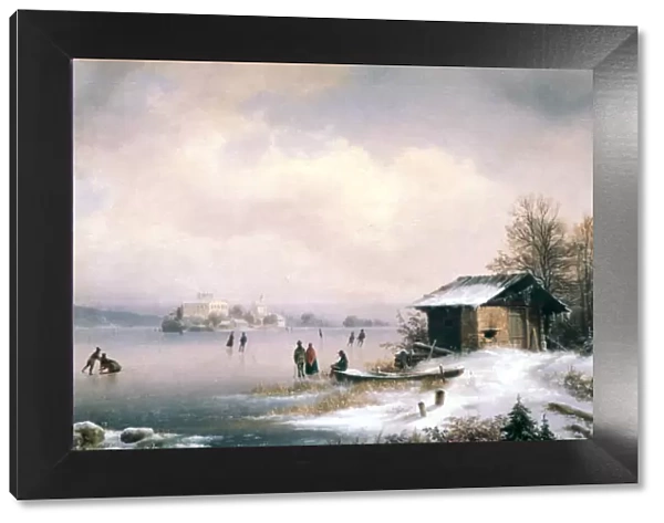 Winter Landscape, Ljubljana, c1844-1871. Artist: Marko Pernhart