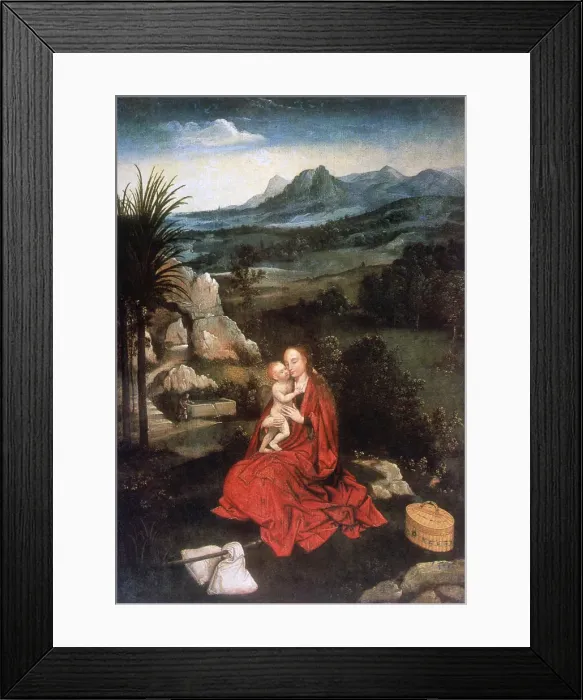 Framed Print : The Rest on the Flight into Egypt, (detail), c1500-1524. Artist: Joachim Patinir Framed Print : The Rest on the Flight into Egypt, (detail), c1500-1524. Artist: Joachim Patinir