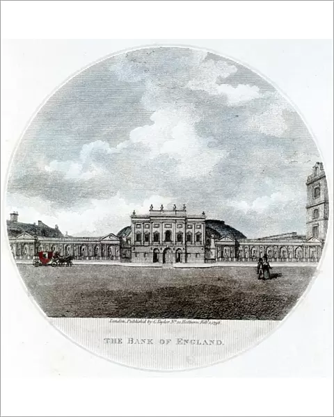 Facade of The Bank of England, Threadneedle Street, London, 1796