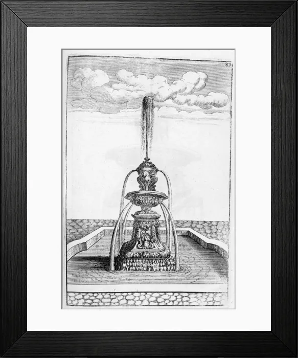 Framed Print : Fountain design, 1664. Artist: Georg Andreas Bockler Framed Print : Fountain design, 1664. Artist: Georg Andreas Bockler