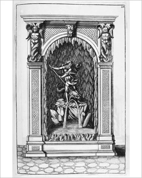 Fountain, grotto design, 1664. Artist: Georg Andreas Bockler