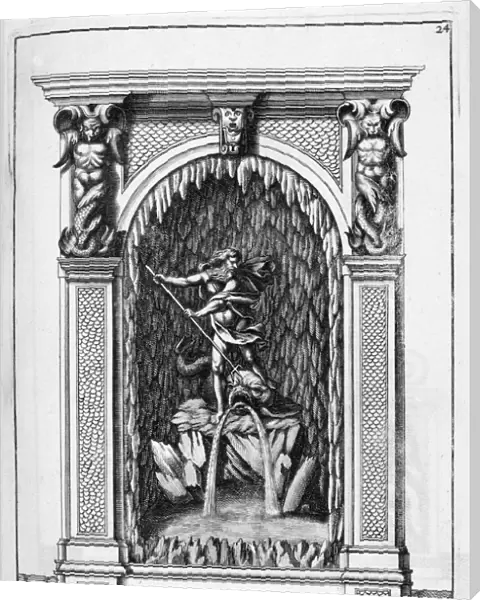 Fountain, grotto design, 1664. Artist: Georg Andreas Bockler