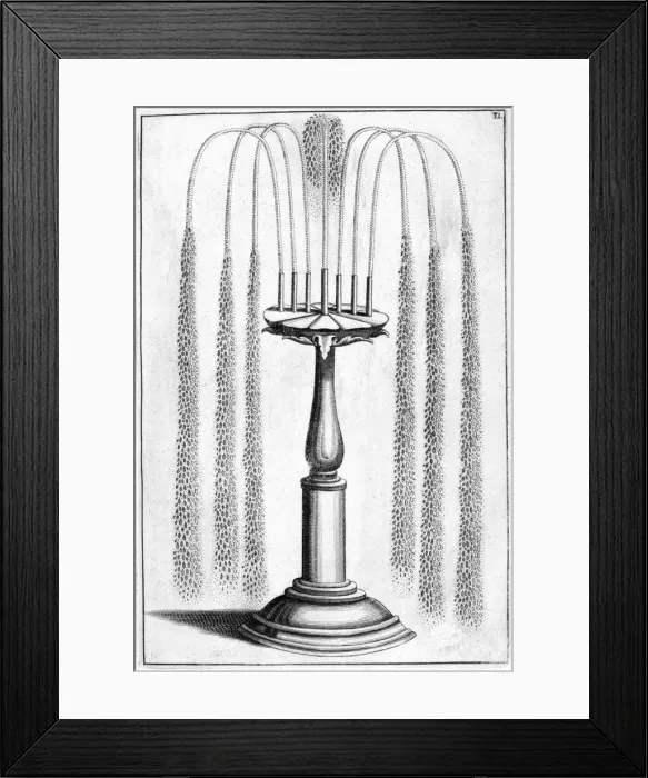 Framed Print : Ornamental fountain design, 1664. Artist: Georg Andreas Bockler Framed Print : Ornamental fountain design, 1664. Artist: Georg Andreas Bockler