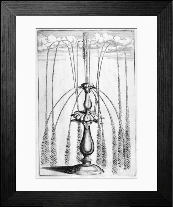 Framed Print : Ornamental fountain design, 1664. Artist: Georg Andreas Bockler Framed Print : Ornamental fountain design, 1664. Artist: Georg Andreas Bockler