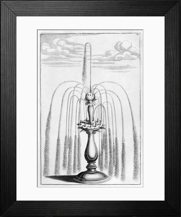 Framed Print : Ornamental fountain design, 1664. Artist: Georg Andreas Bockler Framed Print : Ornamental fountain design, 1664. Artist: Georg Andreas Bockler
