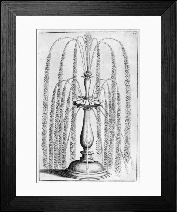 Framed Print : Ornamental fountain design, 1664. Artist: Georg Andreas Bockler Framed Print : Ornamental fountain design, 1664. Artist: Georg Andreas Bockler