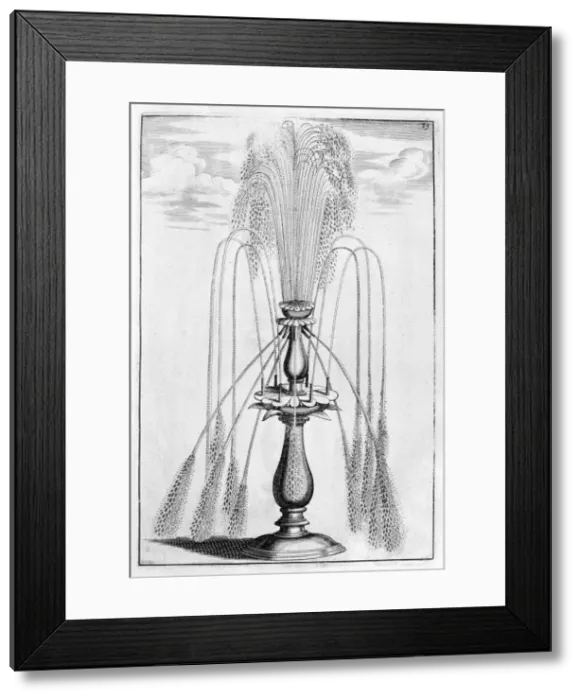 Framed Print : Ornamental fountain design, 1664. Artist: Georg Andreas Bockler Framed Print : Ornamental fountain design, 1664. Artist: Georg Andreas Bockler