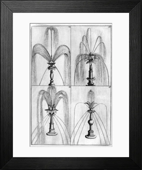 Framed Print : Ornamental fountain design, 1664. Artist: Georg Andreas Bockler Framed Print : Ornamental fountain design, 1664. Artist: Georg Andreas Bockler