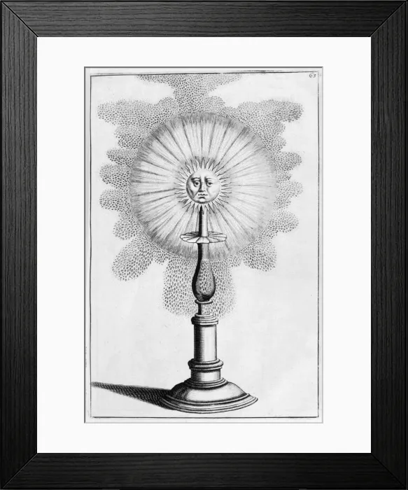 Framed Print : Sun ornamental fountain design, 1664. Artist: Georg Andreas Bockler Framed Print : Sun ornamental fountain design, 1664. Artist: Georg Andreas Bockler