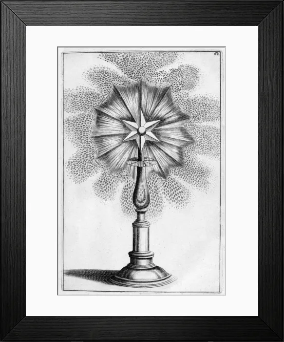 Framed Print : Star ornamental fountain design, 1664. Artist: Georg Andreas Bockler Framed Print : Star ornamental fountain design, 1664. Artist: Georg Andreas Bockler