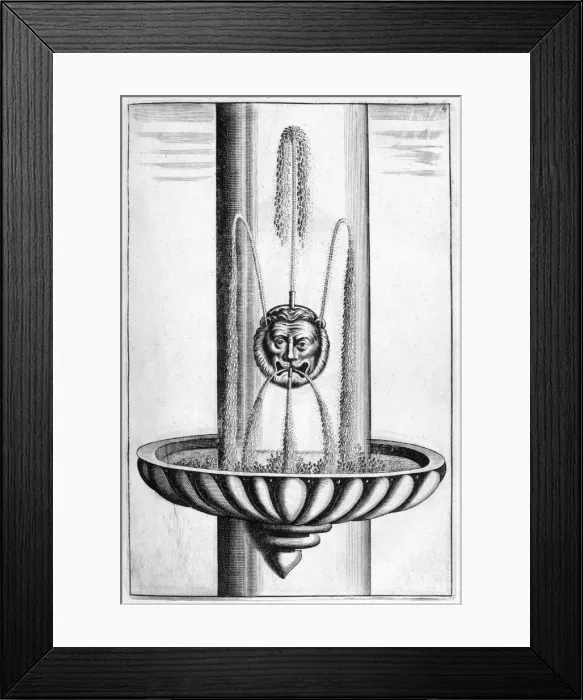 Framed Print : Ornamental fountain design, 1664. Artist: Georg Andreas Bockler Framed Print : Ornamental fountain design, 1664. Artist: Georg Andreas Bockler