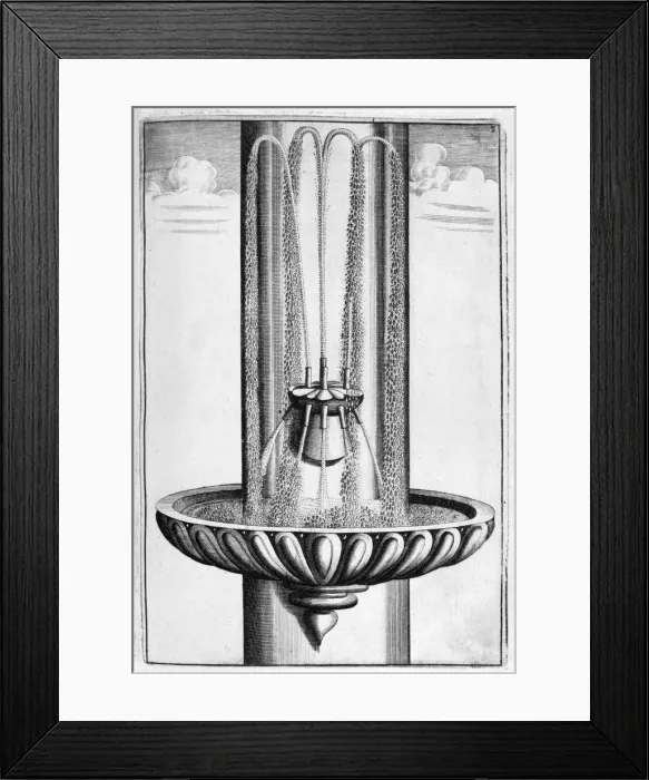 Framed Print : Ornamental fountain design, 1664. Artist: Georg Andreas Bockler