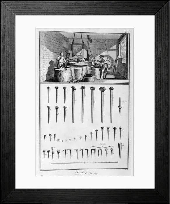 Framed Print : Nailsmith, 1751-1777 Framed Print : Nailsmith, 1751-1777