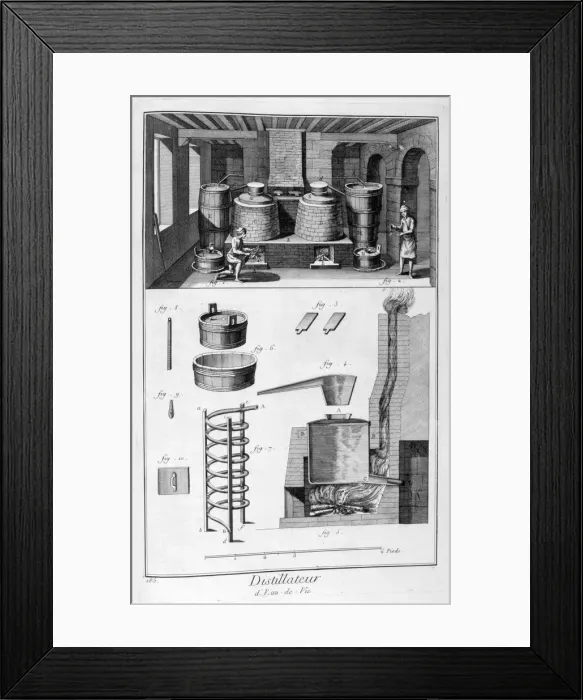 Framed Print : Distillers, 1751-1777. Artist: Denis Diderot Framed Print : Distillers, 1751-1777. Artist: Denis Diderot