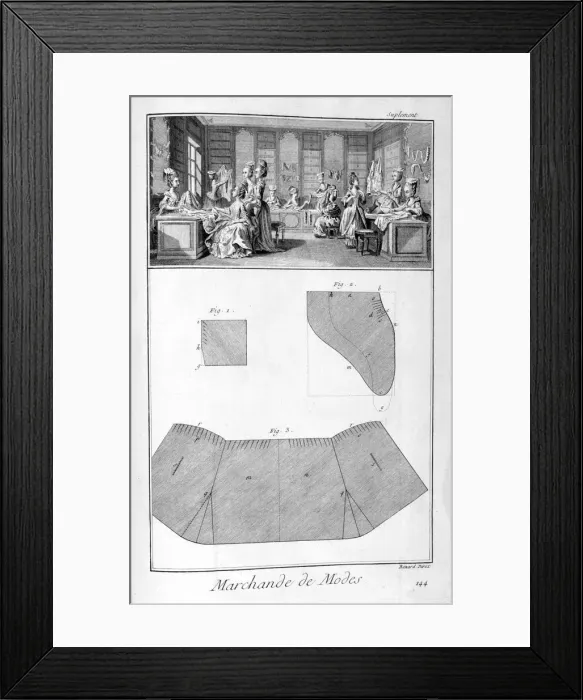 Framed Print : Fashion house, 1751-1777 Framed Print : Fashion house, 1751-1777