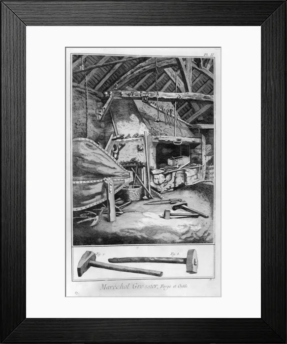 Framed Print : Blacksmith, 1751-1777 Framed Print : Blacksmith, 1751-1777