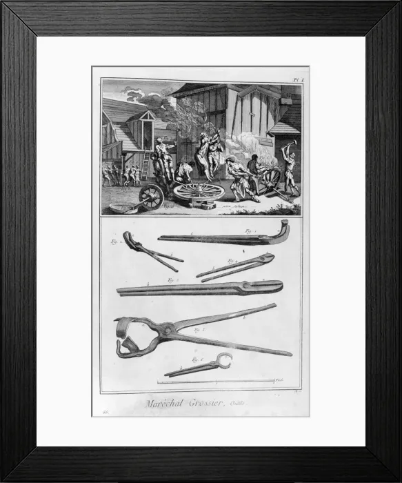 Framed Print : Blacksmith, 1751-1777 Framed Print : Blacksmith, 1751-1777